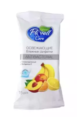 Влажные салфетки Flovell Care фруктовые 15 шт в ассортименте